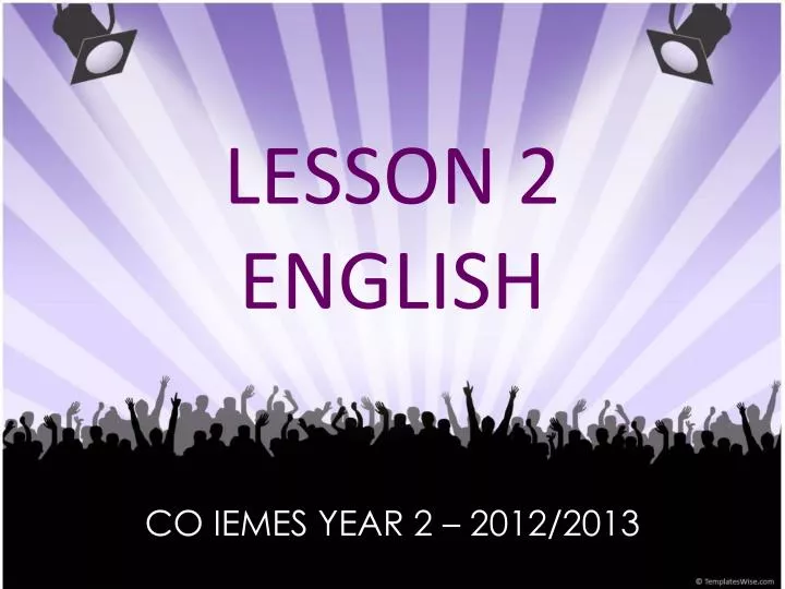 lesson 2 english