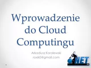 wprowadzenie do cloud computingu