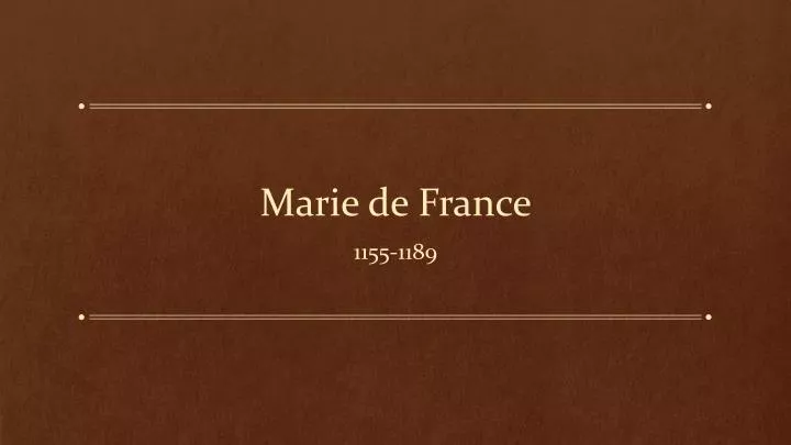 marie de france