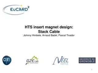 HTS insert magnet design: Stack Cable Johnny Himbele, Arnaud Badel , Pascal Tixador