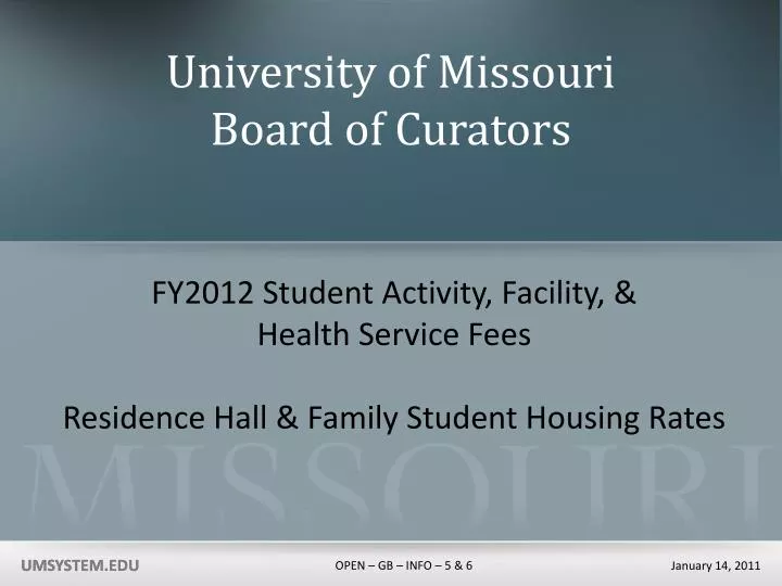 university of missouri board of curators