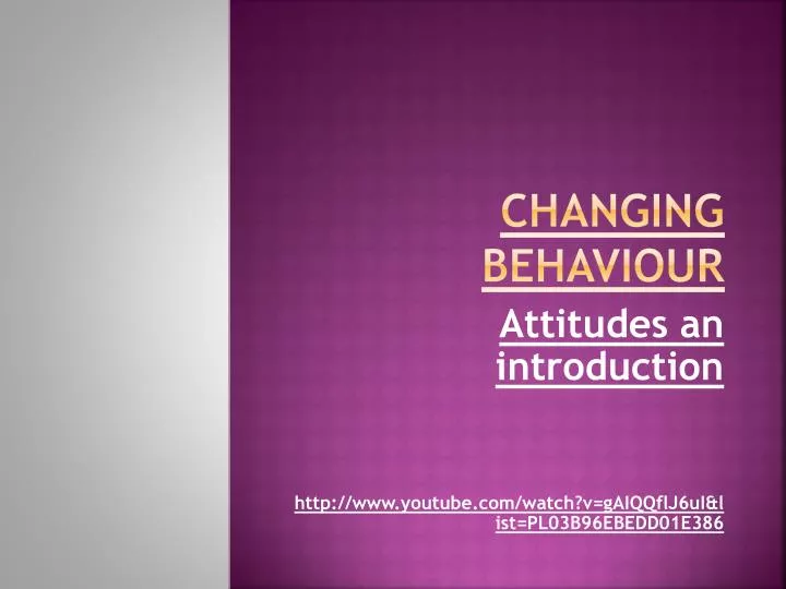 changing behaviour