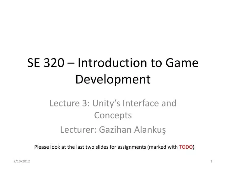 se 320 introduction to game development