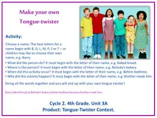 Make your own Tongue-twister