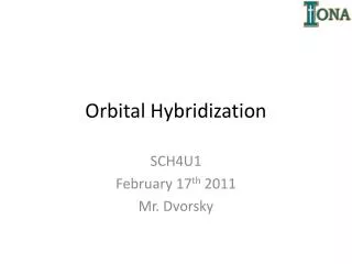Orbital Hybridization