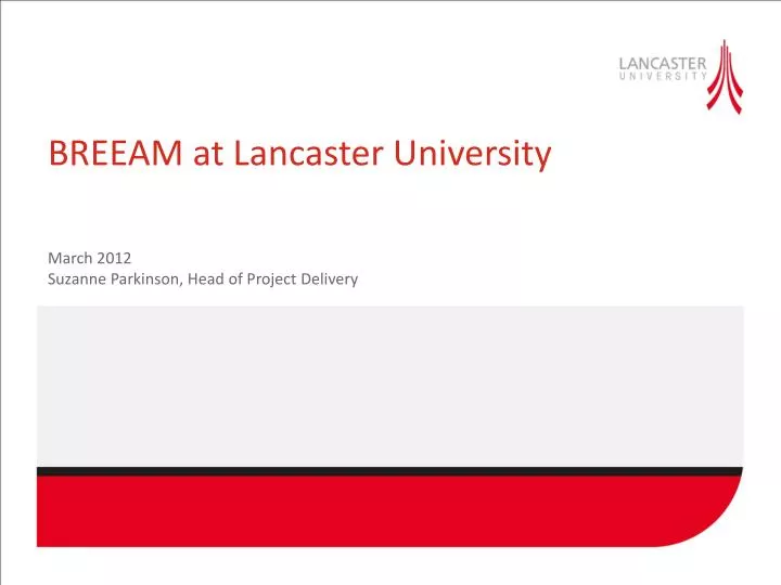 breeam at lancaster university