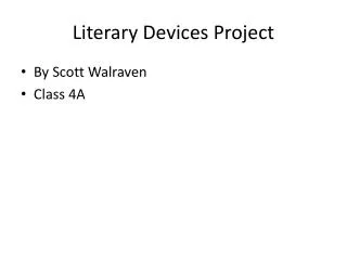Literary Devices Project