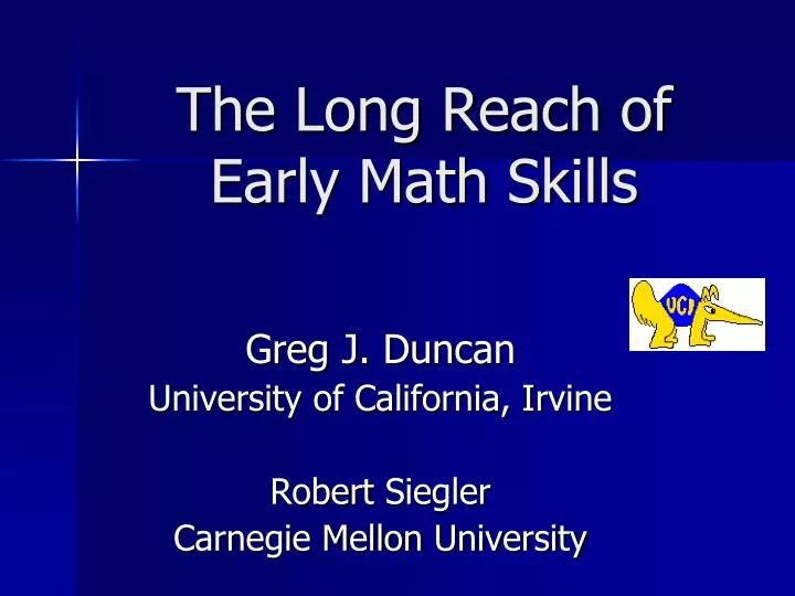 the long reach of early math skills