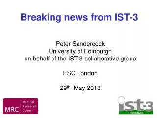Breaking news from IST-3
