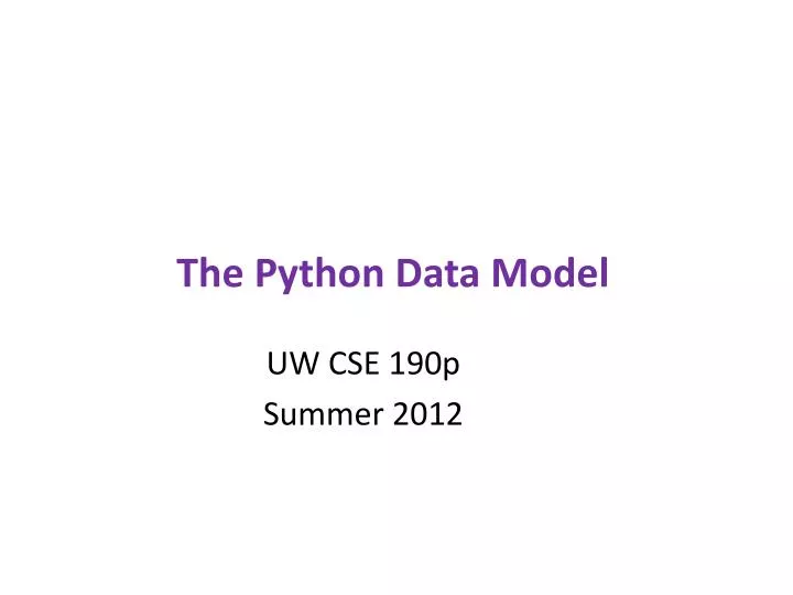 the python data model