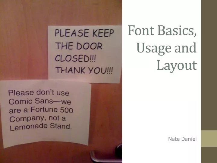 font basics usage and layout
