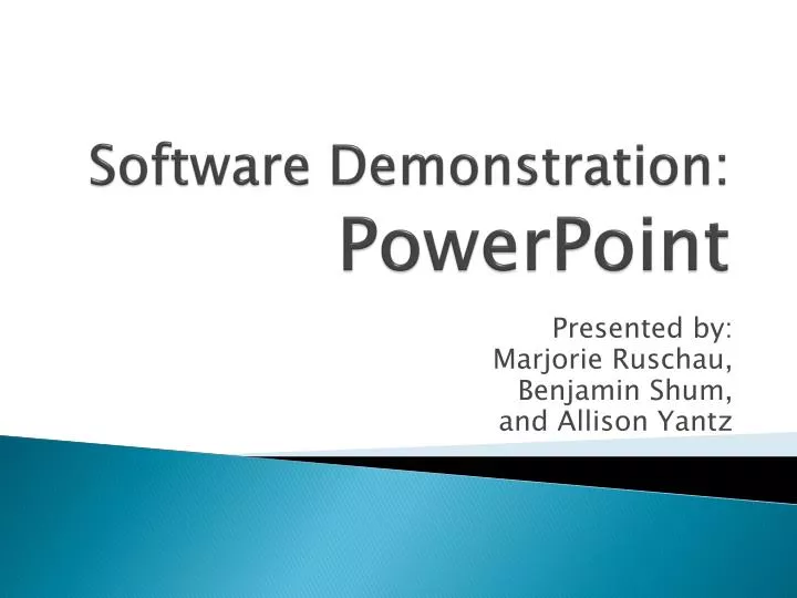 software demonstration