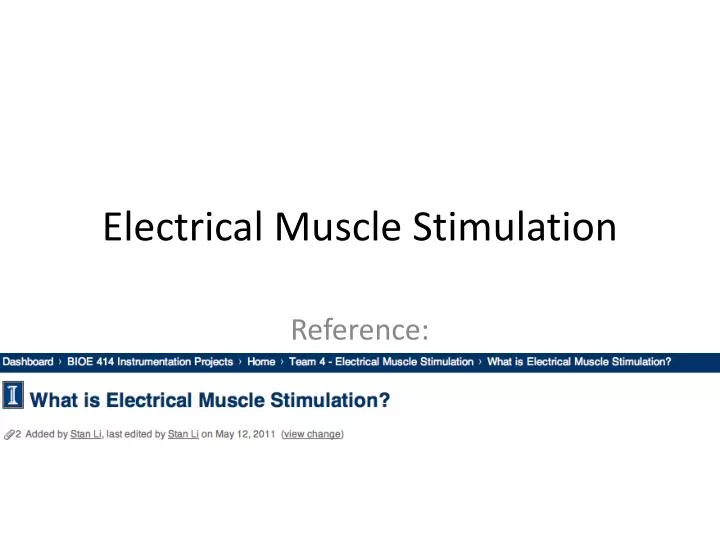 electrical muscle stimulation