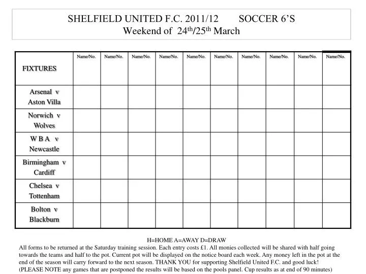 shelfield united f c 2011 12 soccer 6 s weekend of 24 th 25 th march