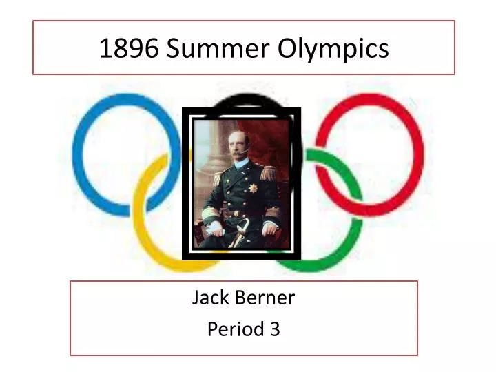 1896 summer olympics