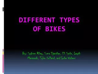 Different Types of Bikes