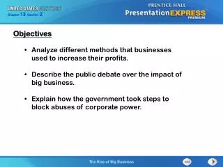 Analyze different methods that businesses used to increase their profits.