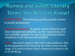 romeo and juliet literary terms you need to know