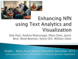 Enhancing NfN using Text Analytics and Visualization