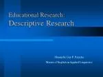 Educational Research: Descriptive Research - slide 1