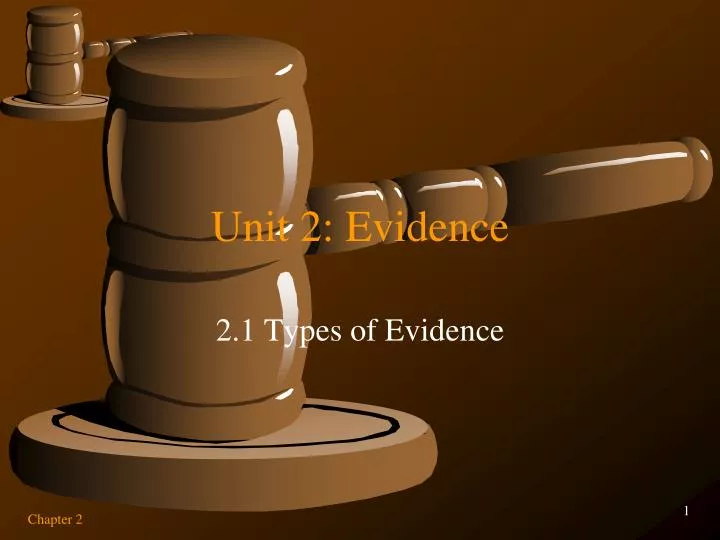 unit 2 evidence
