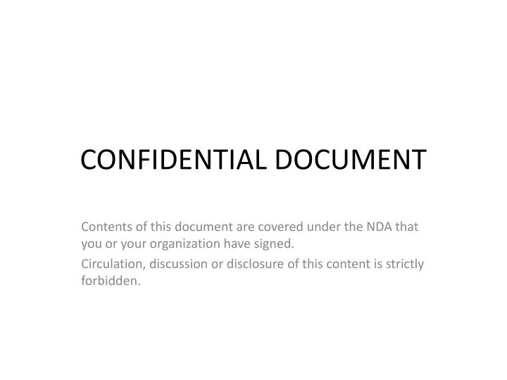 confidential document