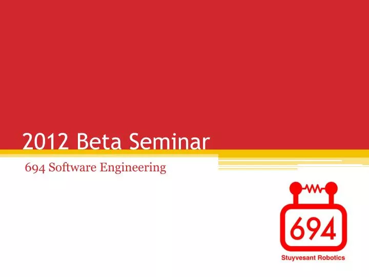 2012 beta seminar