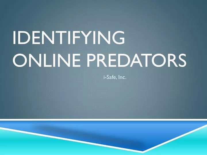 identifying online predators