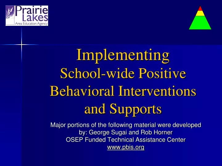 implementing school wide positive behavioral interventions and supports