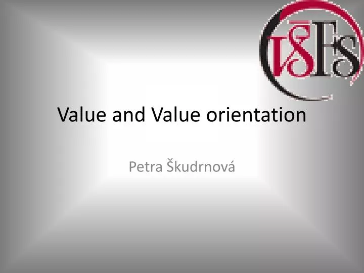 value and value orientation