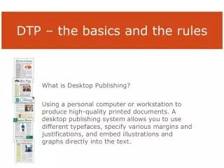What is Desktop Publishing?