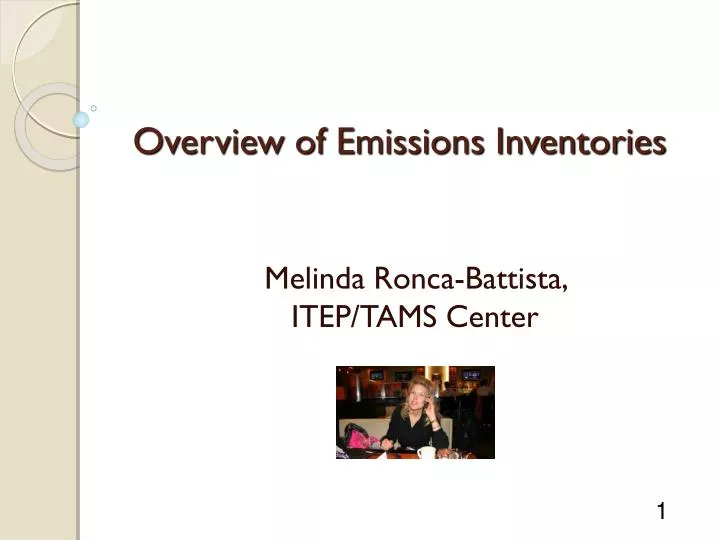overview of emissions inventories