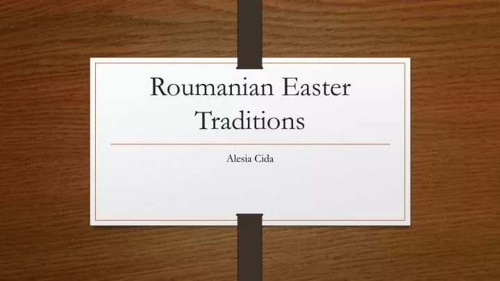 roumanian easter traditions