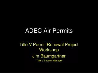 ADEC Air Permits
