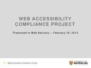Web accessibility compliance project