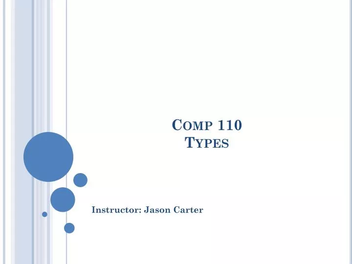 comp 110 types