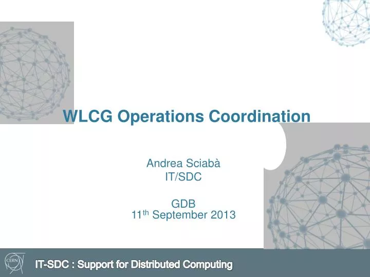 wlcg operations coordination