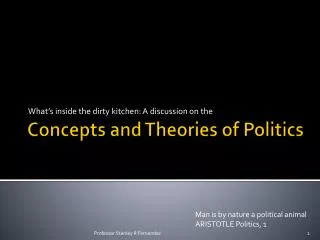 Concepts and Theories of Politics