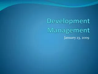 Development Management