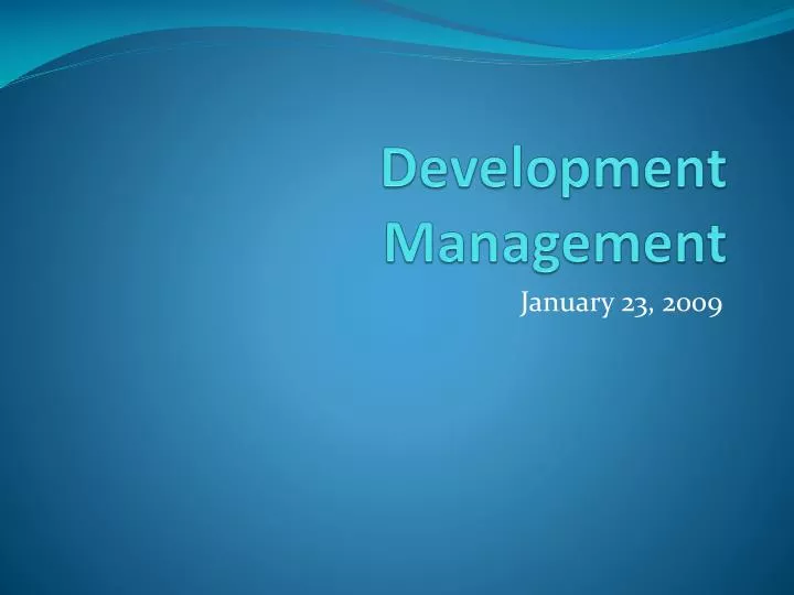 development management