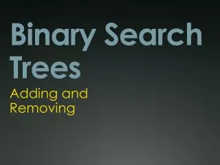 Binary Search Trees