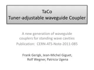 TaCo Tuner-adjustable waveguide Coupler