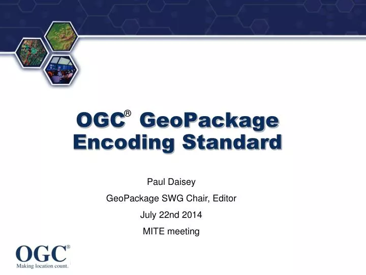 ogc geopackage encoding standard