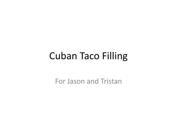 cuban taco filling