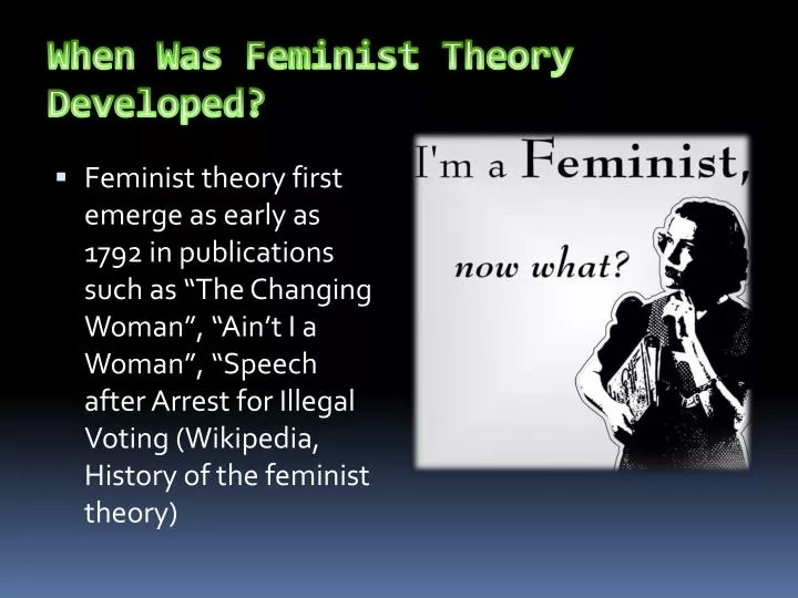 when was feminist theory developed