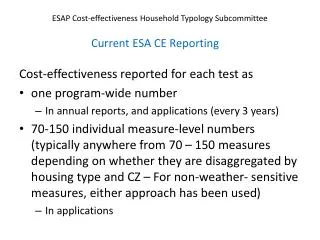 Cost-effectiveness reported for each test as one program-wide number