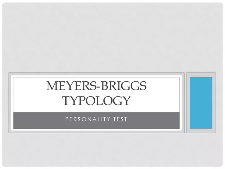 meyers briggs typology