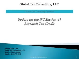 Global Tax Consulting Presents: