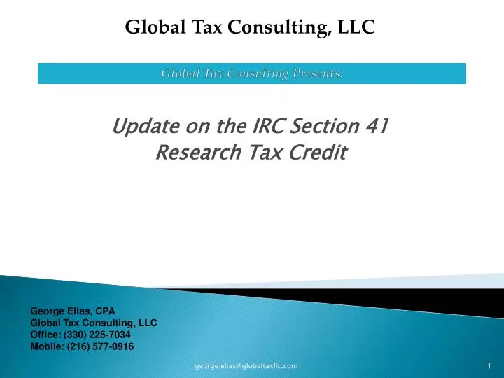 global tax consulting presents
