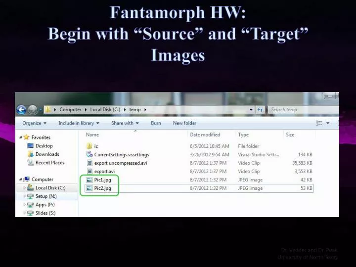 fantamorph hw begin with source and target images